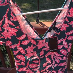 NWOT, Forever 21 green and pink dress